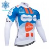 Wielershirt 2024 Team DSM Winter Thermal Fleece - Blauw